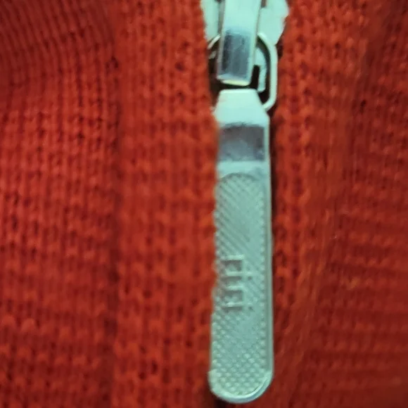 Fly3 Navy Department Red 100% Wool Sweater Jumper Full Zip VNeck Winter Academia